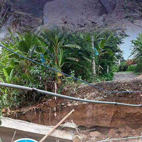 MUNICIPIO DE LA MANÁ INSTALA RED PROVISIONAL DE AGUA POTABLE TRAS COLAPSO DE PUENTE POR INTENSAS LLUVIAS