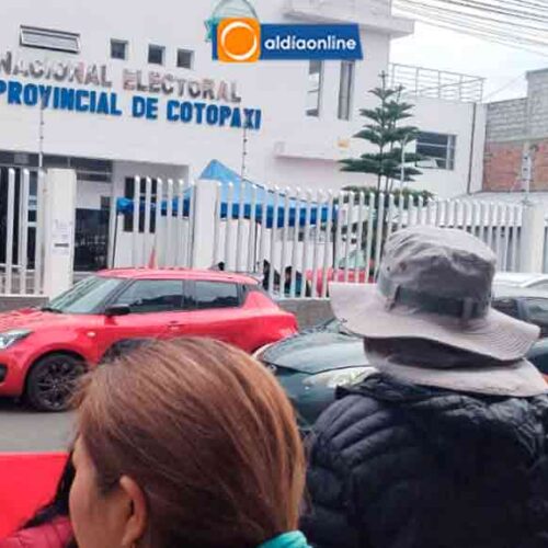 PLANTÓN DE UNIDAD POPULAR COTOPAXI DENUNCIA INTENTO DE CANCELACIÓN Y EXIGE RESPUESTA DEL CNE