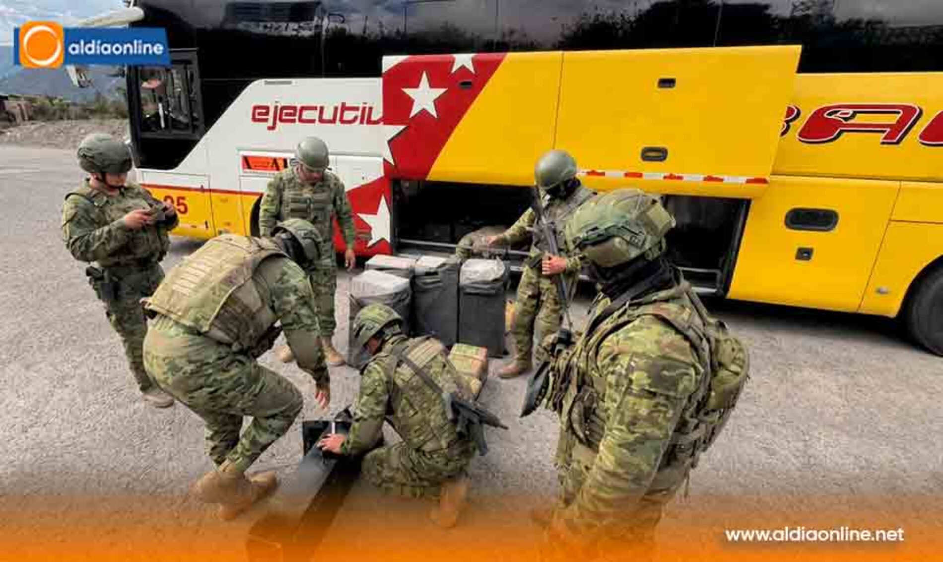 BRIGADA DE CABALLERÍA BLINDADA DECOMISA 140 PAQUETES DE MARIHUANA OCULTOS EN DIEZ CAJAS METÁLICAS SOLDADAS EN BUS INTERPROVINCIAL