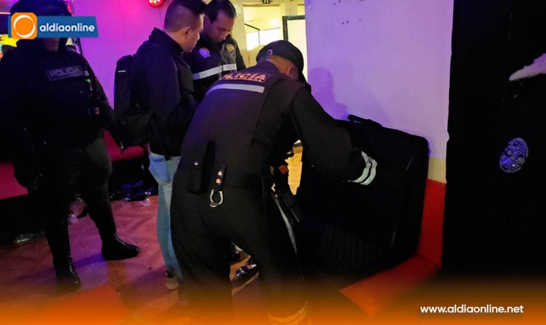 APREHENSIÓN  DE SIETE CIUDADANOS DURANTE INTERVENCIÓN EN ESTABLECIMIENTO CLAUSURADO EN AMBATO
