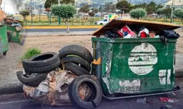 MUNICIPIO DE SAQUISILÍ ADVIERTE SANCIONES POR VANDALISMO Y MAL USO DE LOS CONTENEDORES DE BASURA