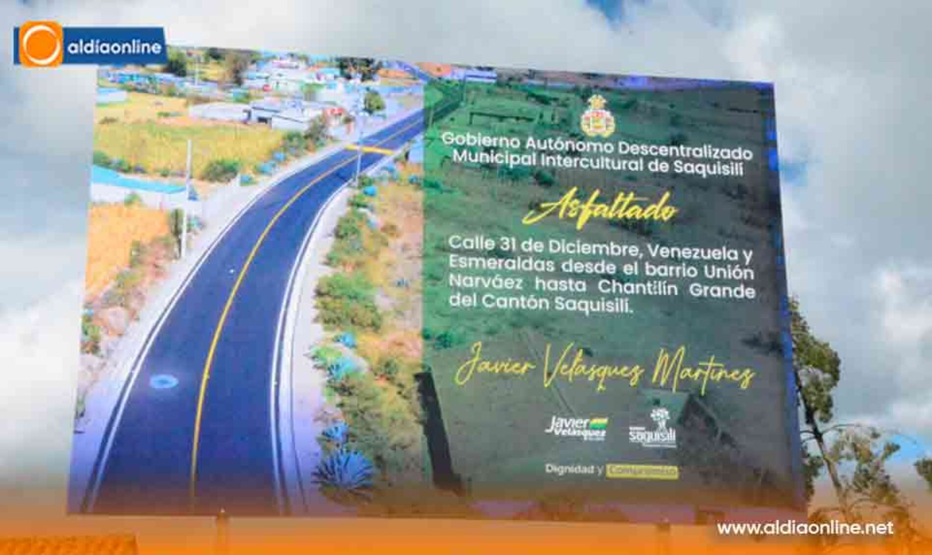INAUGURAN MODERNA VÍA QUE ENTRE  UNIÓN NARVÁEZ Y CHANTILÍN GRANDE  IMPULSA EL DESARROLLO DE LA PARROQUIA  Y SAQUISILÍ  (Video)