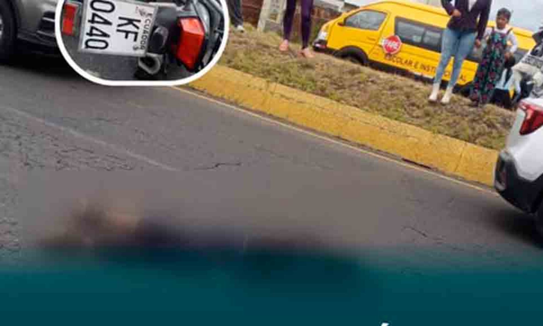 MOTOCICLISTA RESULTA GRAVEMENTE HERIDO EN SINIESTRO DE TRÁNSITO EN EL INGRESO A SAQUISILÍ