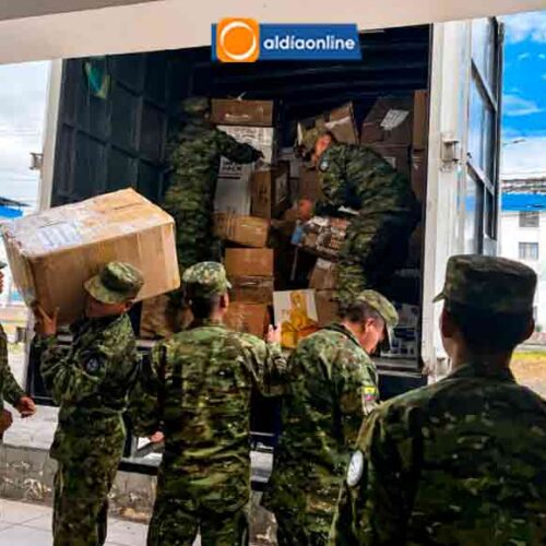EJÉRCITO Y FUERZA AÉREA AGILIZAN ENVÍO DE DONACIONES HACIA VENEZUELA DESDE EL AEROPUERTO COTOPAXI.