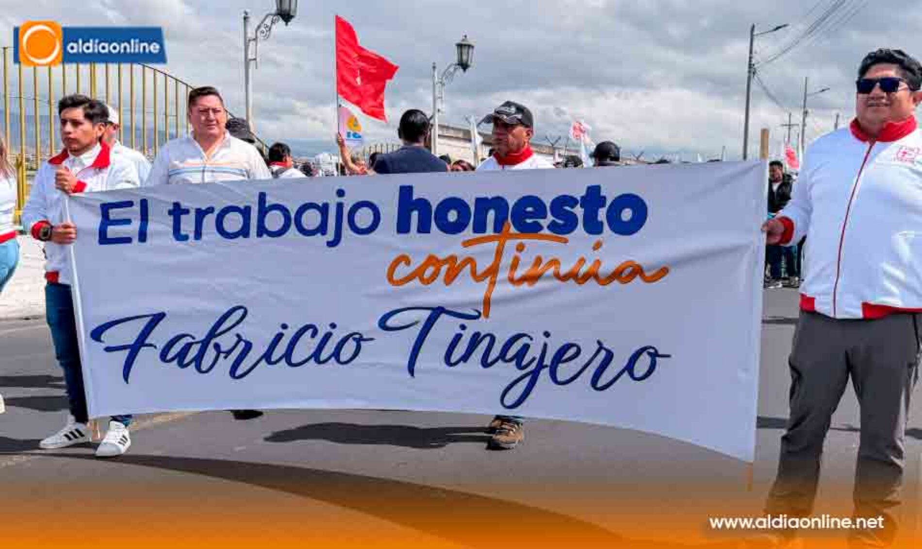“EL TRABAJO HONESTO CONTINÚA” SLOGAN DE CAMPAÑA DE FABRICIO TINAJERO A LA REELECCIÓN