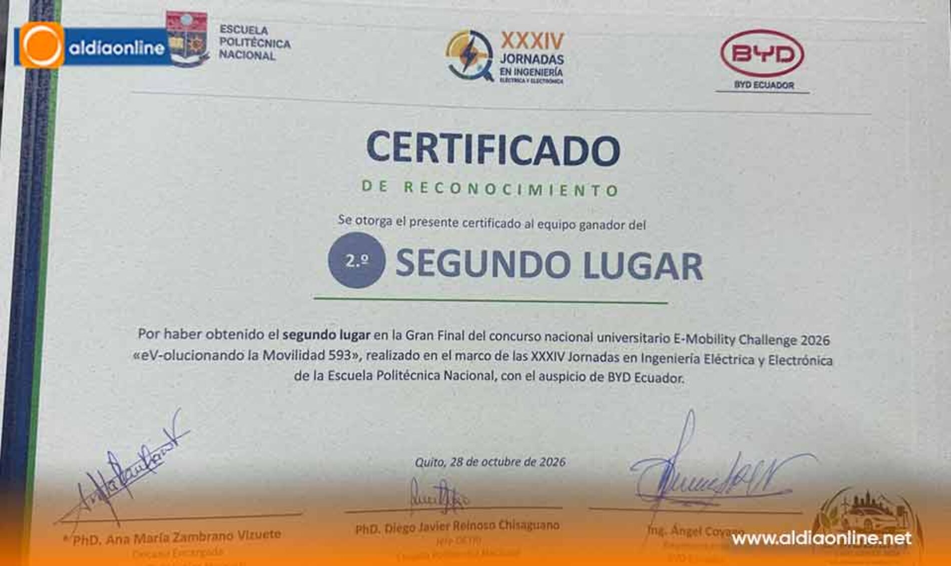 ISUC OBTIENE EL SEGUNDO LUGAR NACIONAL EN EL E-MOBILITY CHALLENGE 2026