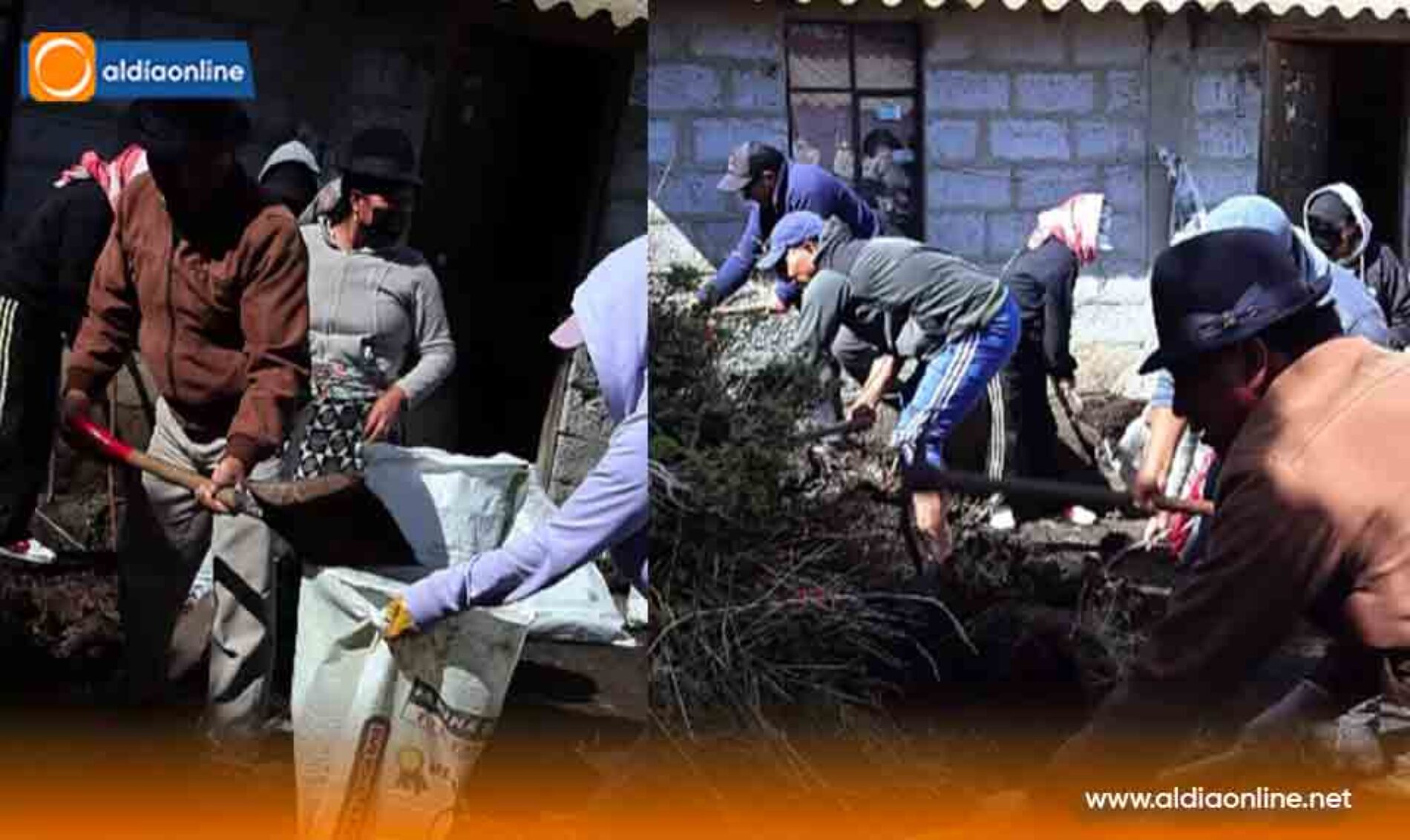 MINGA SOLIDARIA EN ZUMBAHUA PERMITE CONSTRUIR MURO DE CONTENCIÓN PARA PROTEGER VIVIENDA EN ZONA VULNERABLE