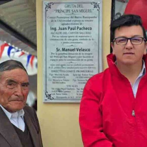 ALCALDE JUAN PAÚL PACHECO INAUGURÓ LA CAPILLA DEL PRÍNCIPE SAN MIGUEL EN RUMIPAMBA DE LA UNIVERSIDAD