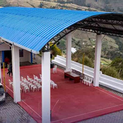 ALCALDE DE SAQUISILÍ INAUGURÓ CUBIERTA EN LA COMUNIDAD SALAMALAG “EL CALVARIO”