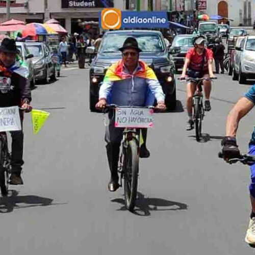 CICLEADA ANTIMINERA DE TRES DÍAS  RECORREN LA PROVINCIA EN DEFENSA DEL AGUA Y LA VIDA